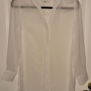 Bar III Sheer White Blouse